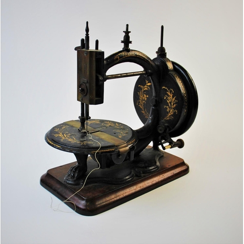 392 - A late 19th century Prima Donna Lockstitch sewing machine, circa 1870, by Wright and Mann, the C fra... 