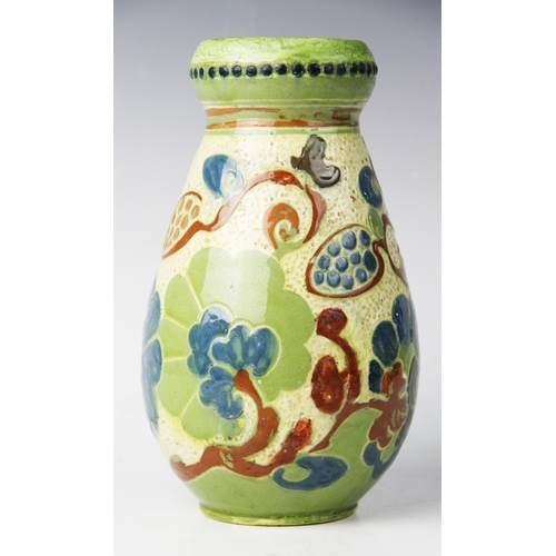 471 - A C.H. Brannan Barum vase by James Dewdney, late 19th century, the vase of baluster form decorated w... 