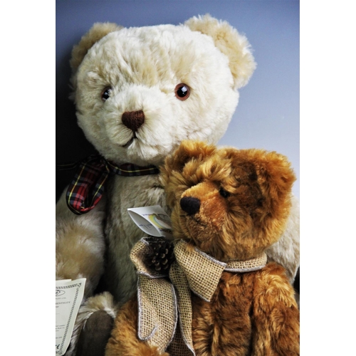 598 - A late 20th century Steiff growler teddy bear, 45cm, a limited edition Hermann teddy, 45cm, a Deans ... 