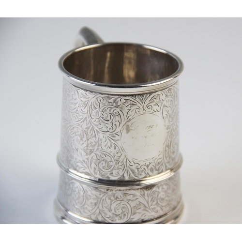 119 - A George V silver christening mug, William Hutton and Sons Ltd, Birmingham 1913, of traditional tape... 