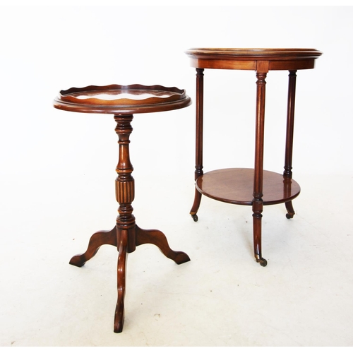 737 - A 19th century mahogany occasional table, the circular moulded top raised upon fluted supports, abov... 