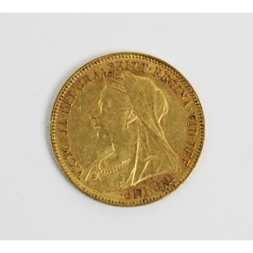 157 - A Victorian gold half sovereign dated 1901, 4gms