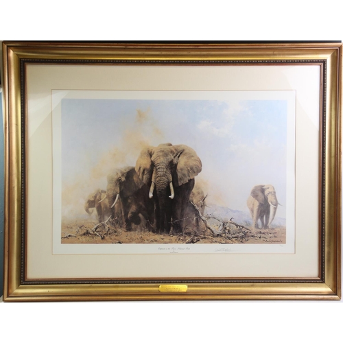 307 - David Shepherd (1931-2017),  
Limited edition print on paper,  
'Elephants in the Tsavo National Par... 