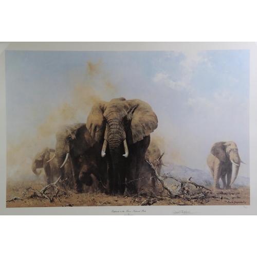 307 - David Shepherd (1931-2017),  
Limited edition print on paper,  
'Elephants in the Tsavo National Par... 