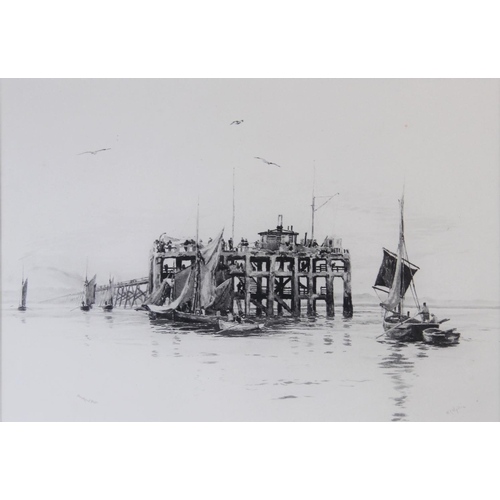 312 - After W L Willie (19th Century),
Lithographs on paper, 
'Showery Day, Greenwich Reach', 
21cm x 31cm... 