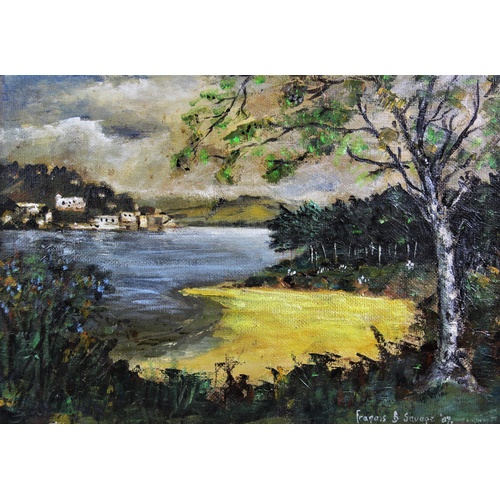 354 - Post-impressionist School (20th century),
Oil on Board,  
Mill Bay Salcombe,   
Signed 'Francis B Sa... 