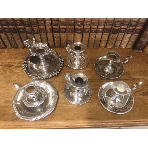 146A - A collection of silver plated wares, to include, a Walker & Hall three piece tea service, a collecti... 