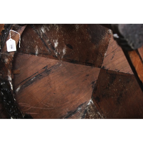 710 - A 19th century and later stained hardwood centre table, possibly Irish, the circular thumb moulded t... 