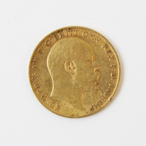 101 - An Edwardian gold half sovereign, dated 1905, weight 4.0gms