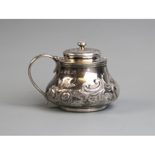 68 - A George III silver mustard pot, Rebecca Emes & Edward Barnard I, London 1819, of squat baluster for... 