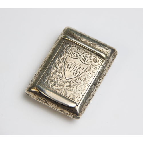 69 - A Victorian silver snuff box, Minshull & Latimer, Birmingham 1894, of cushion rectangular form with ... 