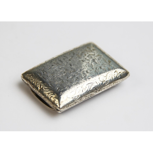 69 - A Victorian silver snuff box, Minshull & Latimer, Birmingham 1894, of cushion rectangular form with ... 