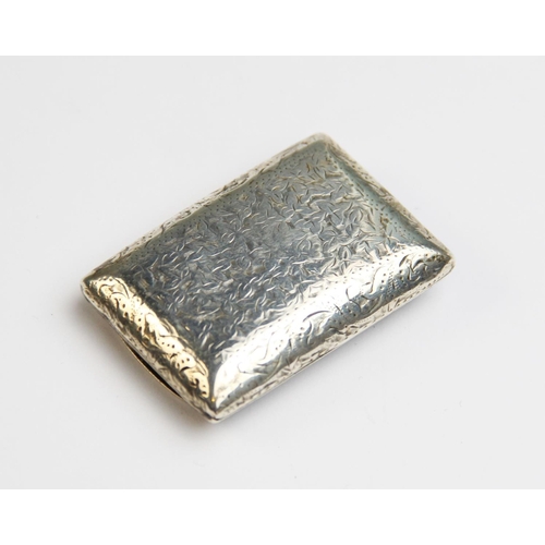 69 - A Victorian silver snuff box, Minshull & Latimer, Birmingham 1894, of cushion rectangular form with ... 