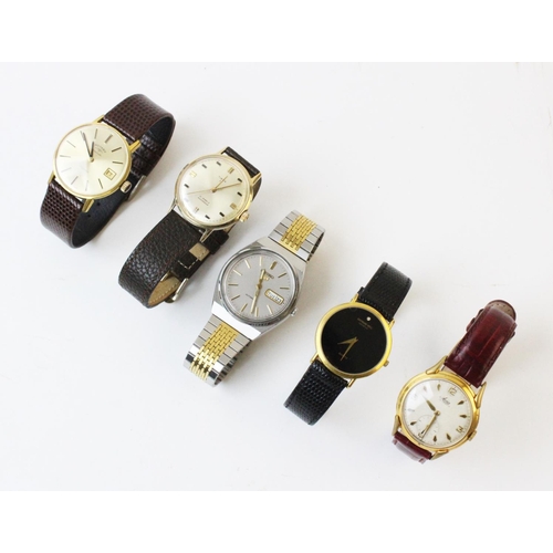 115 - An assortment of gentleman’s vintage wristwatches, to include a Seiko 5 automatic bi-colour stainles... 