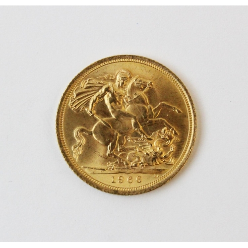 94 - An Elizabeth II gold sovereign, dated 1966, weight 8.0gms