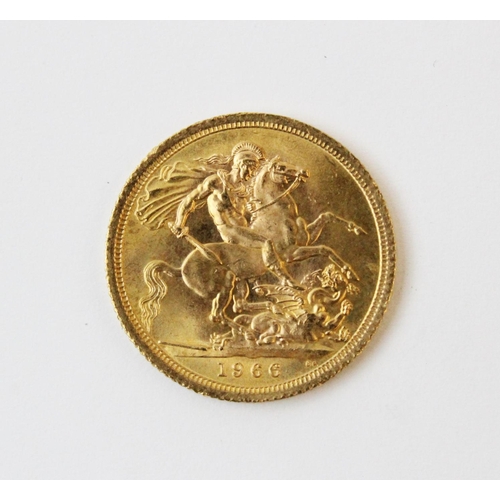 96 - An Elizabeth II gold sovereign, dated 1966, weight 8.0gms