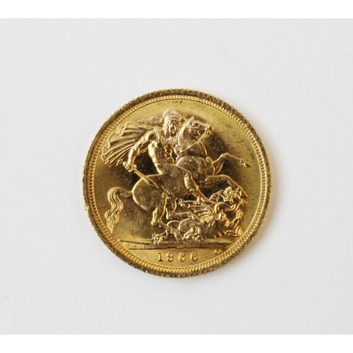 97 - An Elizabeth II gold sovereign, dated 1966, weight 8.0gms