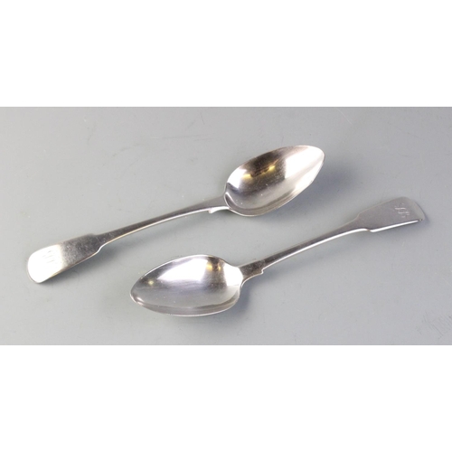 74 - A pair of George III silver fiddle pattern spoons, William Bateman, London 1823, gross weight 3.9ozt... 