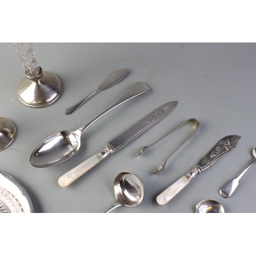 75 - A selection of silver and silver plated items to include a silver posy vase, J B Chatterley & Sons L... 