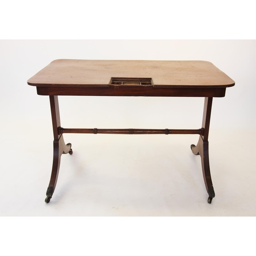 833 - In the manner of Gillows, a George IV mahogany side table, stamped M E W W, the rectangular top with... 