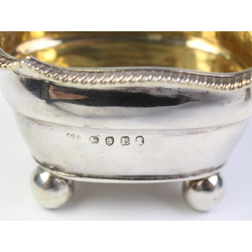 17 - A pair of George III silver salts by Abstinando King, London 1806, each of rounded rectangular form ... 