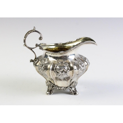 39 - A Victorian silver cream jug by William Brown & William Nathaniel Somersall, London 1840, of compres... 