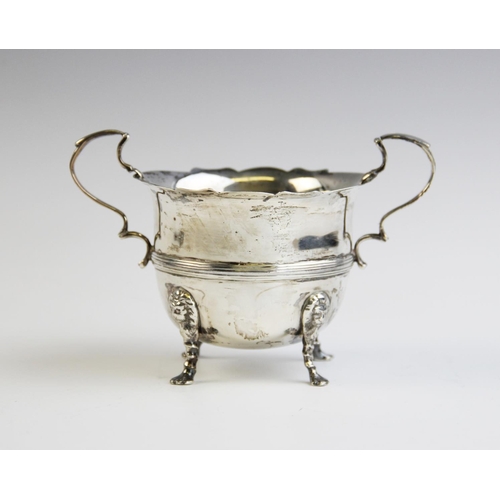 112 - An Edwardian silver sugar by John Millward Banks, Chester 1908, plain polished with shaped rim and s... 