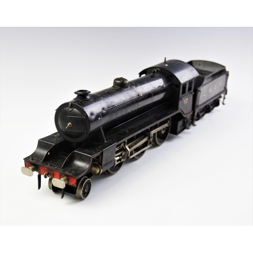 644 - A large gauge live steam 2-6-0 locomotive and tender, probably by Bassett-Lowke, in black L.N.E.R li... 