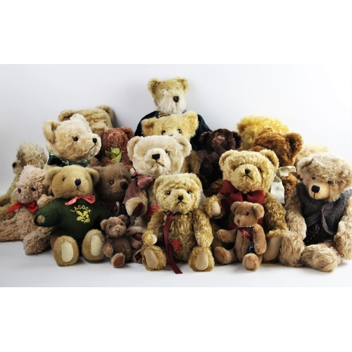 646 - A collection of teddy bears, 20th century and later, to include seven Hermann bears (including a lim... 