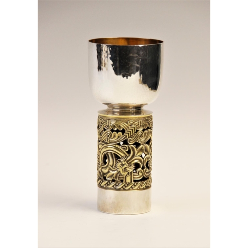 95 - A silver and gilt limited edition commemorative goblet by John Sutherland Hawes, London 1976, with a... 