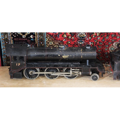 644 - A large gauge live steam 2-6-0 locomotive and tender, probably by Bassett-Lowke, in black L.N.E.R li... 