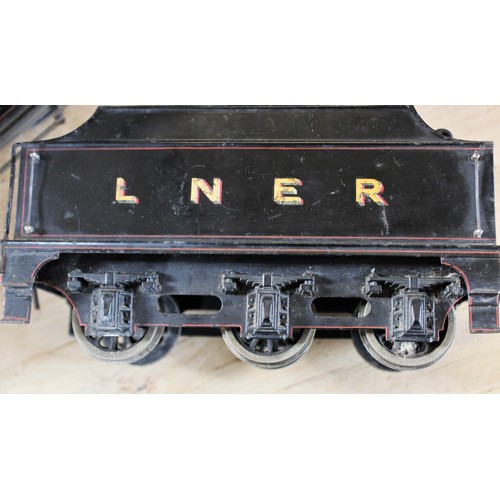 644 - A large gauge live steam 2-6-0 locomotive and tender, probably by Bassett-Lowke, in black L.N.E.R li... 