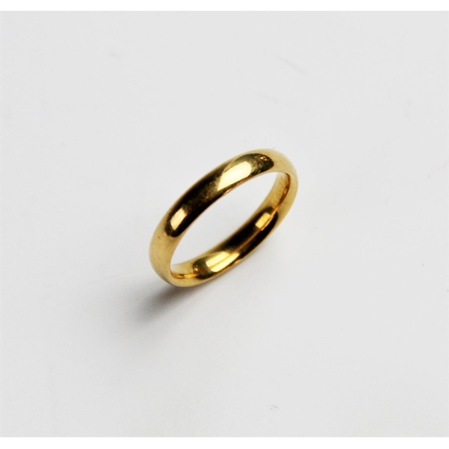 265 - A 22ct gold wedding band, ring size M, weight 4.5gms