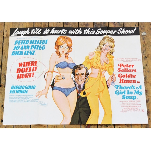 A British Peter Sellers double bill quad film poster for WHERE 