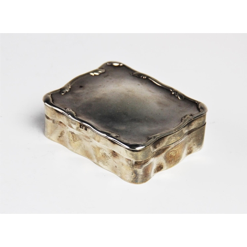 75 - An Edwardian silver mounted jewellery box, Birmingham 1906 (maker's marks worn), of rectangular form... 