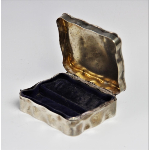 75 - An Edwardian silver mounted jewellery box, Birmingham 1906 (maker's marks worn), of rectangular form... 