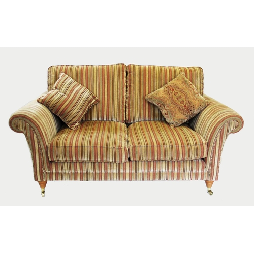 824 - Two matching Parker Knoll sofas, late 20th century, comprising a two seater and a three seater, cove... 