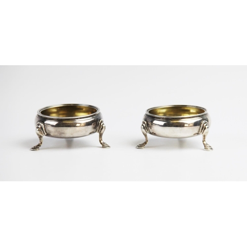 85 - A pair of George III silver salts, Nathaniel Appleton & Ann Smith, London 1768, each of squat circul... 