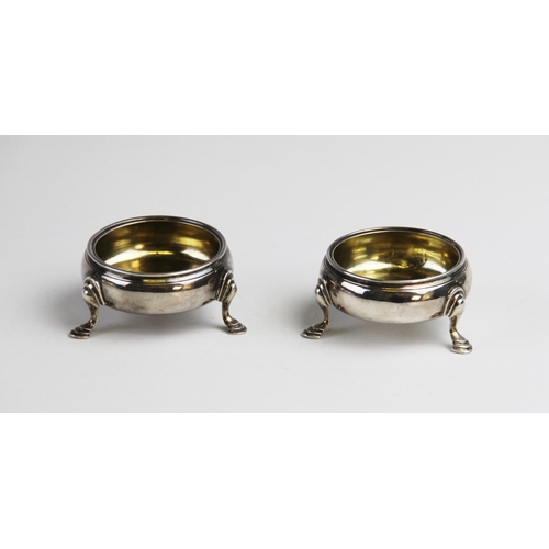 85 - A pair of George III silver salts, Nathaniel Appleton & Ann Smith, London 1768, each of squat circul... 