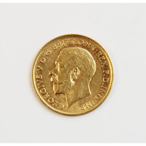 149 - A George V gold half sovereign, dated 1911, weight 3.9gms