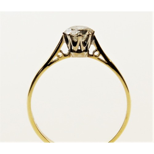 249 - A diamond solitaire ring, comprising a central round brilliant cut diamond weighing approximately 0.... 