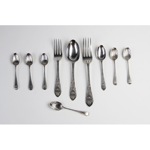 98 - A set of six silver Victorian teaspoons, Wakely & Wheeler, London, four dated 1894, two dated 1892, ... 