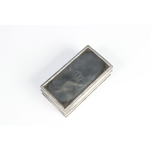 30 - An Edwardian silver mounted Asprey box, of rectangular form with reeded borders and circular cartouc... 