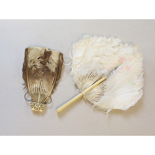 359 - A collection of fans, 19th century and later, to include a boxed George III example with hand painte... 