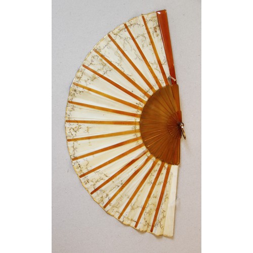 359 - A collection of fans, 19th century and later, to include a boxed George III example with hand painte... 