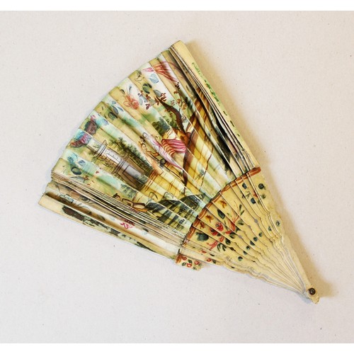 359 - A collection of fans, 19th century and later, to include a boxed George III example with hand painte... 