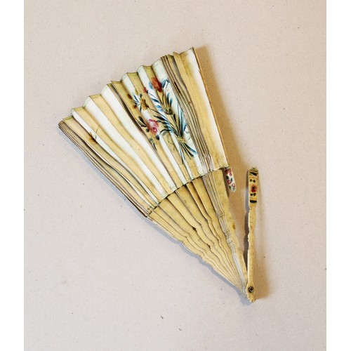 359 - A collection of fans, 19th century and later, to include a boxed George III example with hand painte... 