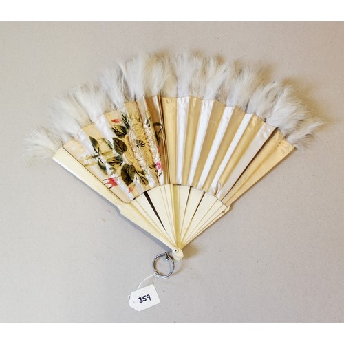 359 - A collection of fans, 19th century and later, to include a boxed George III example with hand painte... 