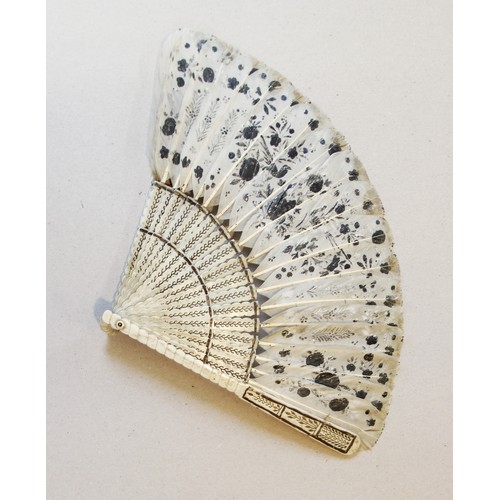 359 - A collection of fans, 19th century and later, to include a boxed George III example with hand painte... 