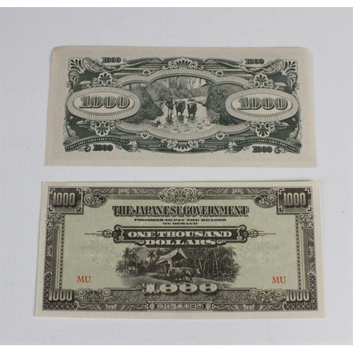 156 - A collection of world bank notes, predominately post-war examples, including Dutch East-Indies, Lire... 